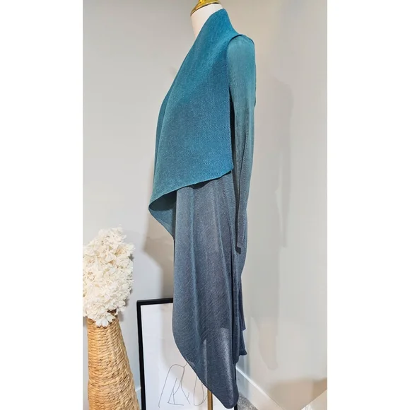 Alquema Collare Turquoise Hombre Long Sleeve Midi Cascading Cardigan - Picture 7 of 10